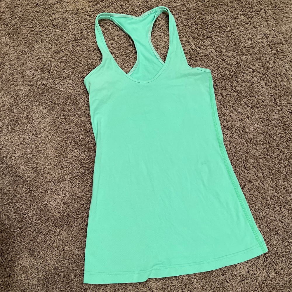 Lululemon lime green tank size 4